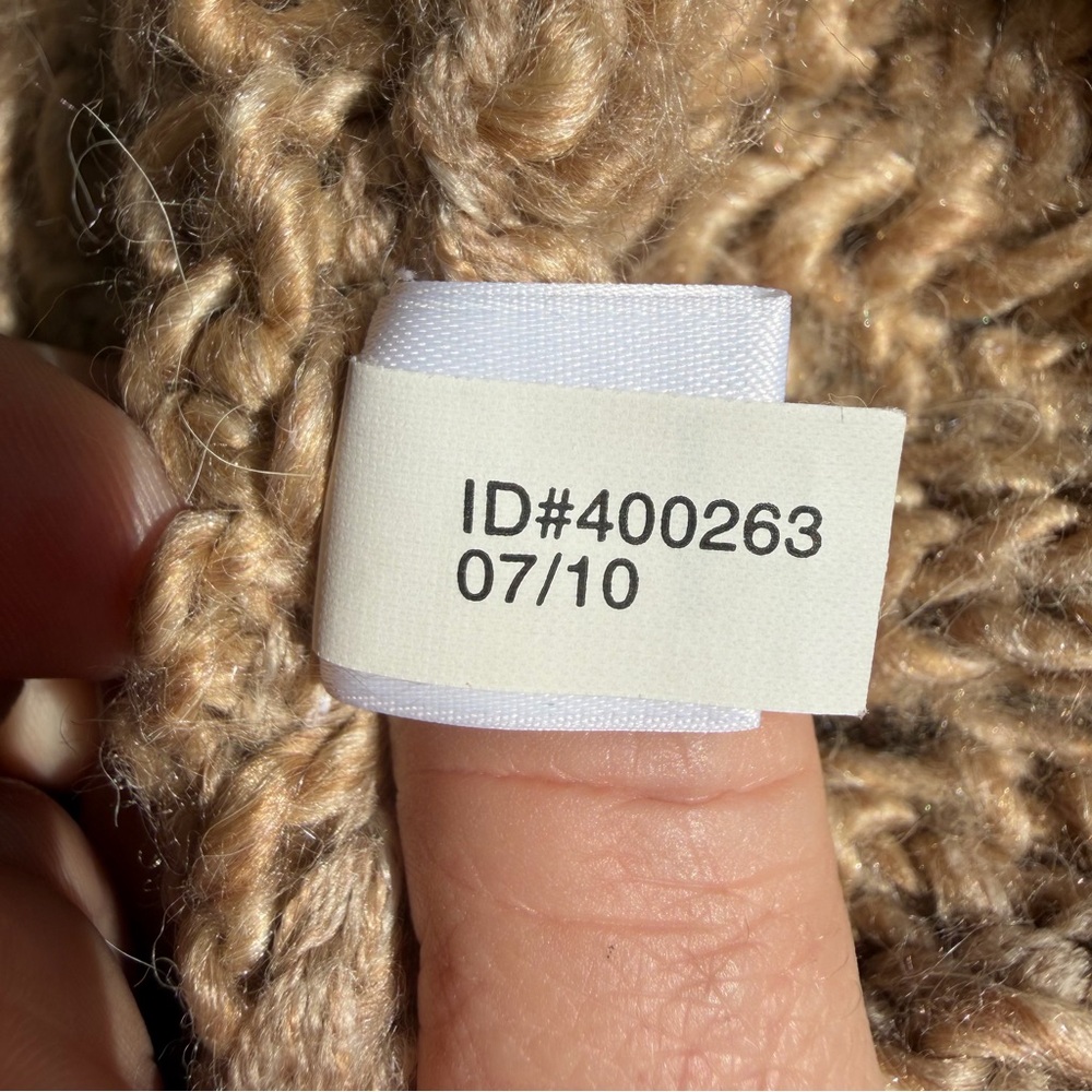 Express Cable Knit Open Cardigan Sweater Taupe Wool Alpaca Small - Picture 10 of 10